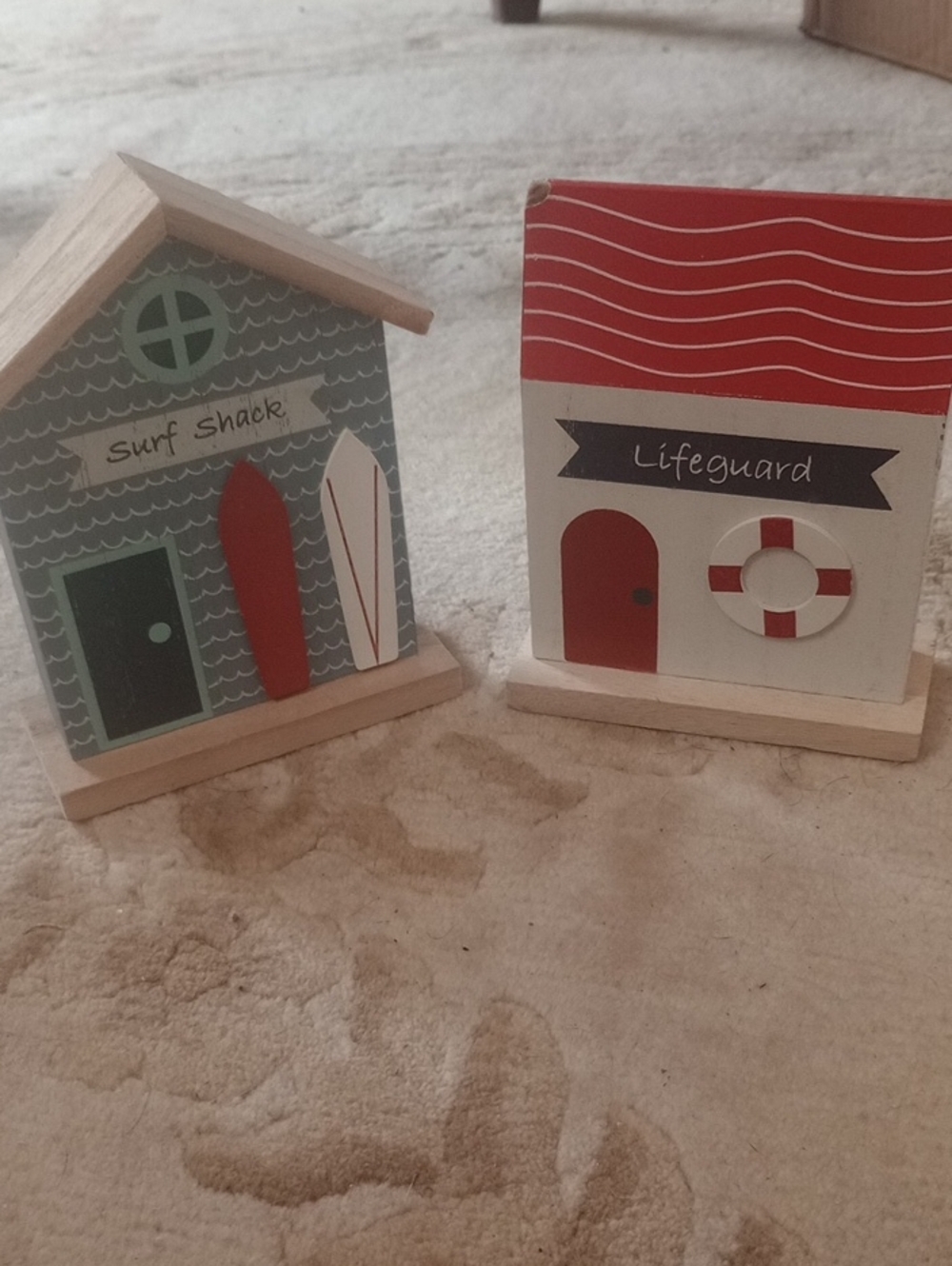 Pier 1 Red and White Lifeguard & Surf Shack Decorative Beach Houses